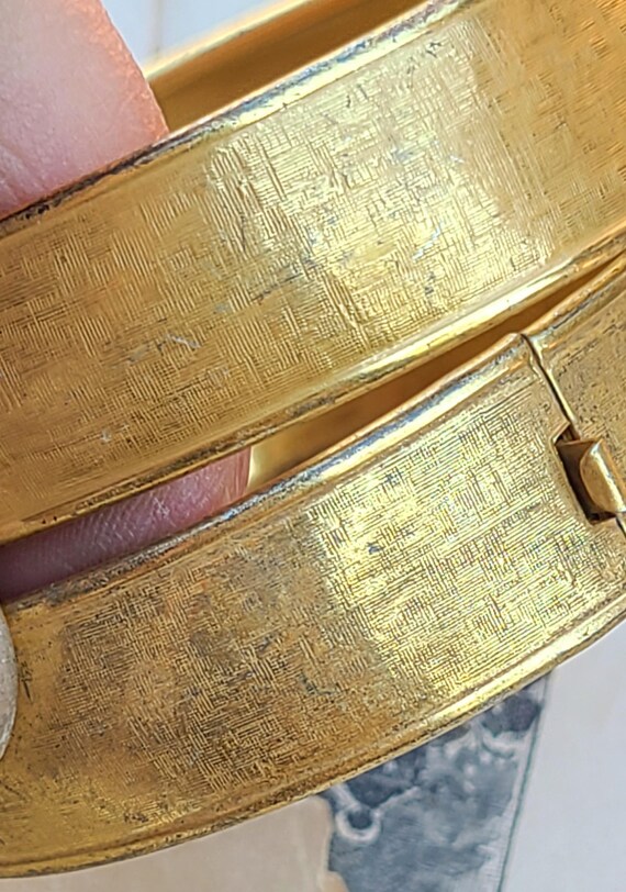 Unsigned Miriam Haskell Hinged Bangle Bracelet ~ … - image 7