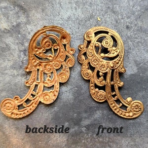 Vintage Miriam Haskell Wing Filigree ~ Paisley Filigree ~ Scroll Filigree ~ Art Nouveau  Filigree ~ Brass and Copper Alloy