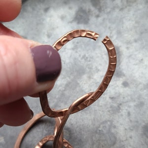 Large Vintage Copper Chain - Textured Oval Copper Ring - Chandelier Chain - Belt Chain, Boot Chain ~ Wide Specialty Chain