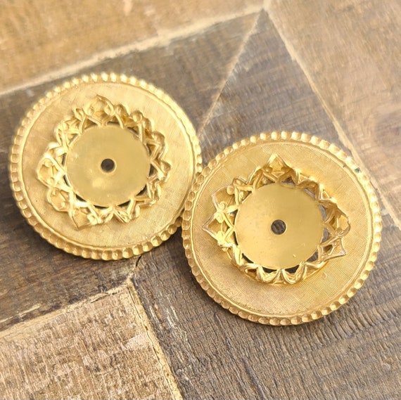 Some Work Required, Miriam Haskell Pair of Gold P… - image 2