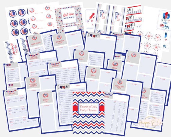 Printable 4th of July Planner Printable Planner Fourth of - Etsy