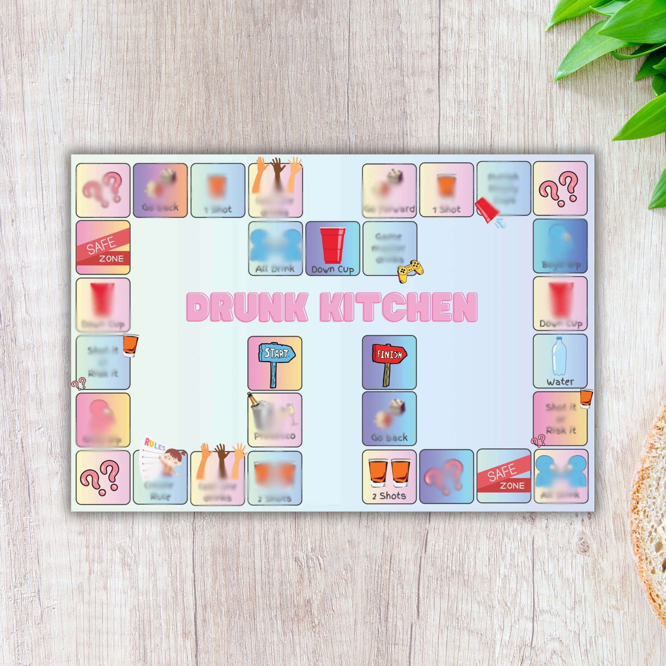 Drinking Board Game, Printable Board Game, Games Night Games - Etsy