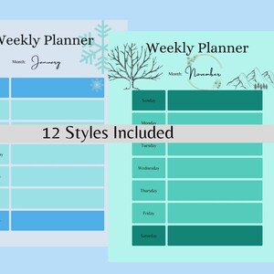 Printable Weekly Planner. Custom Template for Every Month - Etsy