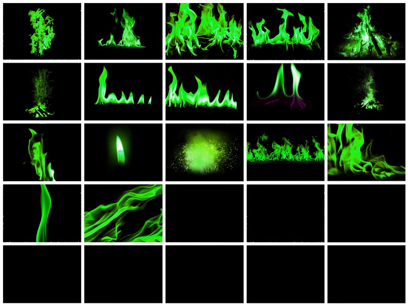 92 Fire Overlays Realistic Fire Fire Green Etsy