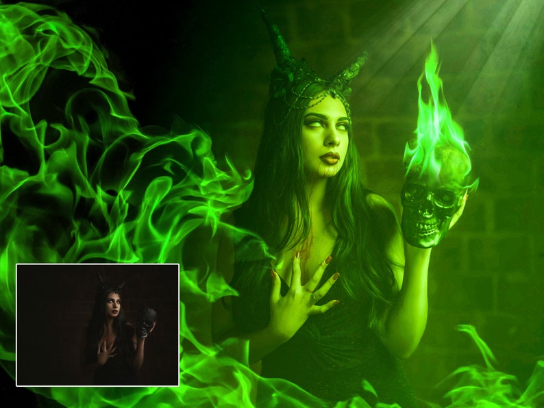 92 Fire Overlays Realistic Fire Fire Green Etsy