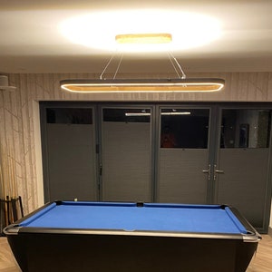 Battery powered pool table light top