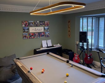 Eiche Billardtisch LED-Licht: Moderne dimmbare Billard Beleuchtung