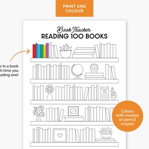 Book Tracker Printable Reading Tracker 100 Books Challenge - Etsy Canada