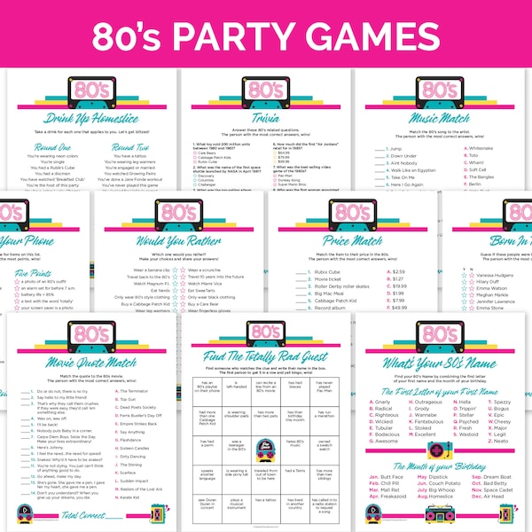 80s Theme Party - Etsy