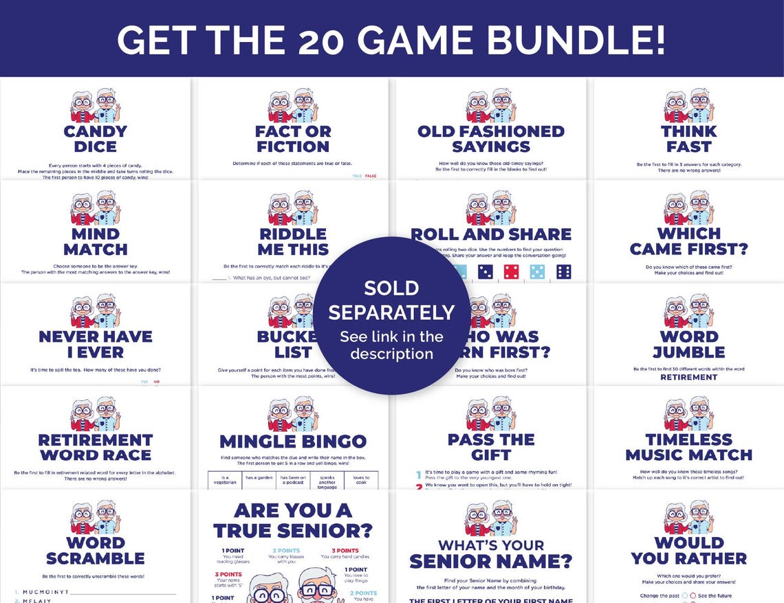 Senior Riddles, Riddle Me This Retirement Home Game, Jokes for Senior ...