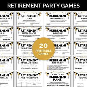 Pensioenspelletjes, Surprise Pensioenspelletjesbundel, Icebreaker Games for a Sweet Retirement Party, Happy Retirement Dinner Party Games