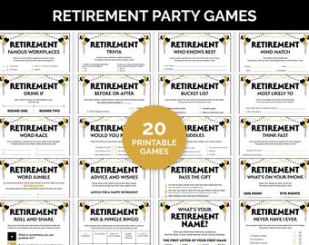 Retirement Party Games, Surprise Retirement Games Bundle, Icebreaker Games for a Sweet Retirement Party, Happy Retirement Dinner Party Games