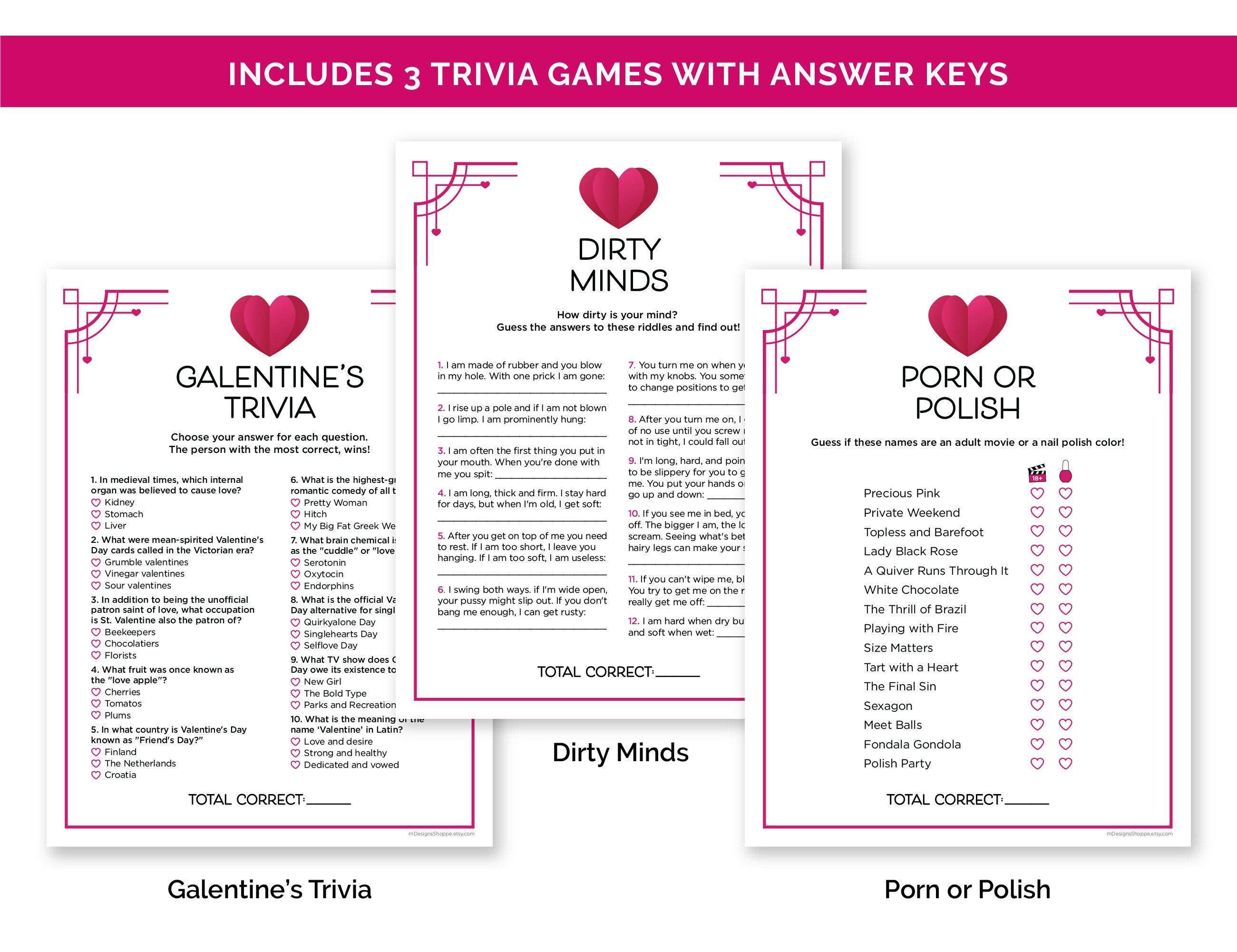 Galentine's Games for Adults, Printable Games Bundle for a Galentine's ...