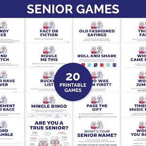 Senior Games, Retirement Home Party Games for Senior Citizens, Icebreaker Games for the Elderly, Memory & Brain Games for a Seniors Centre.