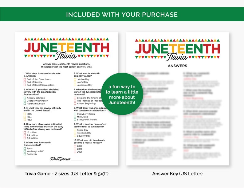 Trivia Game Printable Black History Quiz Etsy Canada