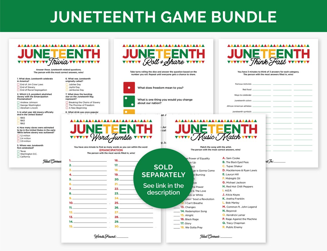 Juneteenth Trivia Game Printable Black History Quiz - Etsy Canada