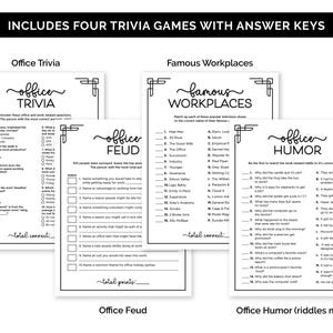 Workplace Riddles Printer Office Party Games, Printable Games for a Team Building Event, Employee ...