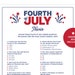 Fourth of July Trivia Game Printable Quiz With Answers for a - Etsy Canada