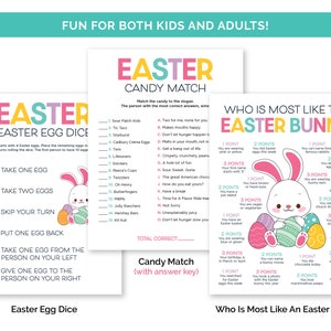 Easter Games Bundle for Adults and Kids, Printable Easter Party Games ...
