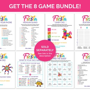 Fiesta Mexican Slang Game, Printable Trivia Game for a Fiesta Birthday ...