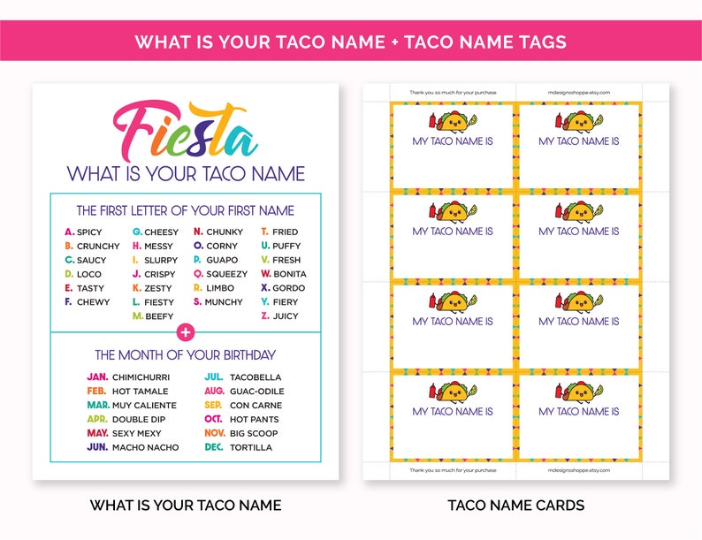 Fiesta Games Bundle Printable Mexican Party Games for a Etsy