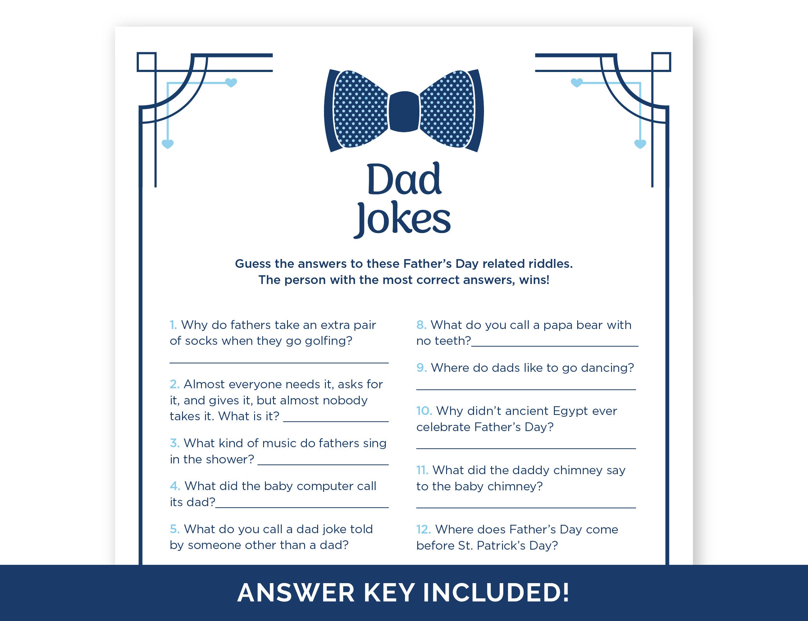 Father s Day Riddles Printable Dad Jokes for a Father s Day Party Fun Father s Day Riddles Printable Dad Jokes for a Father s Day Party Fun