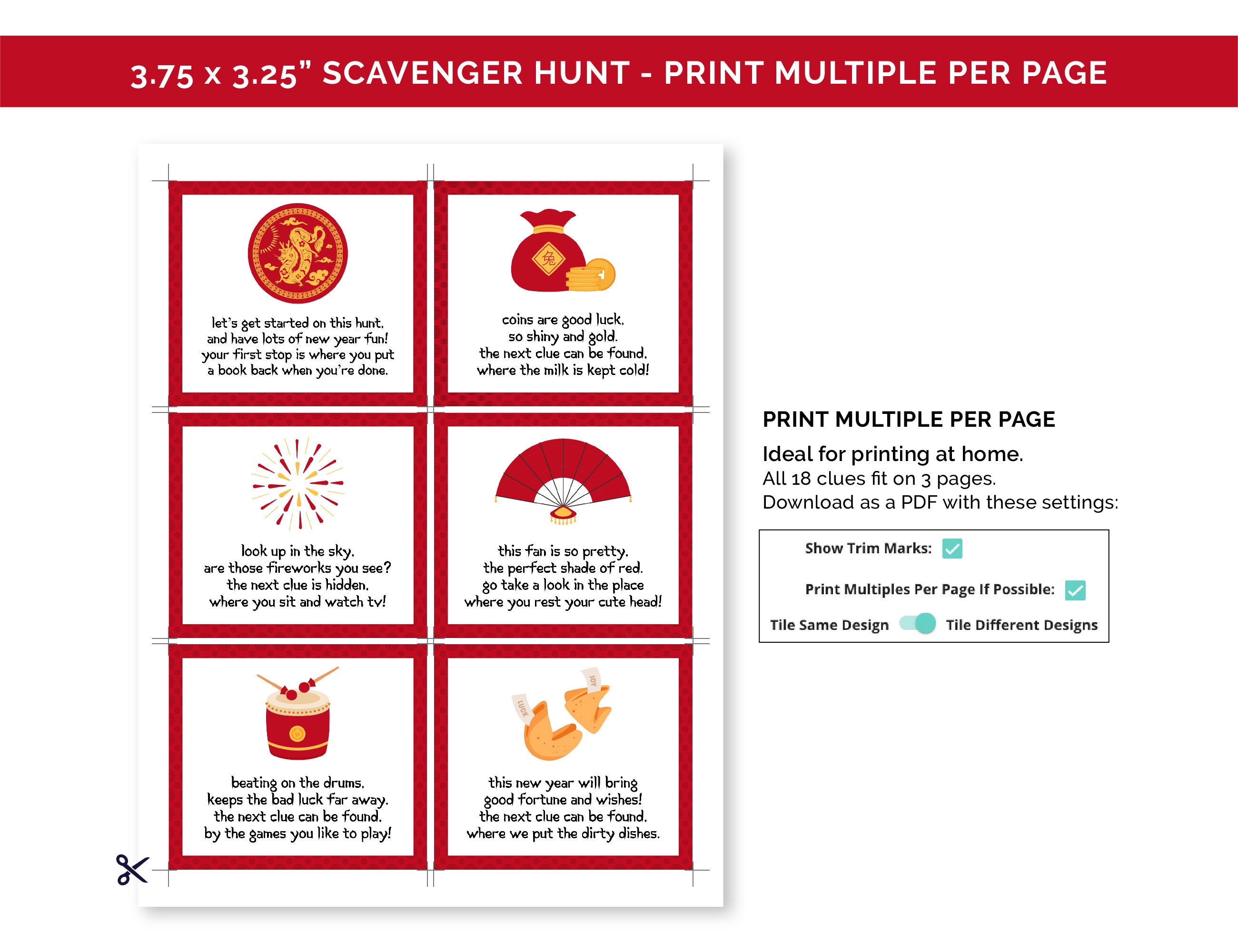 chinese new year scavenger hunt 2025
