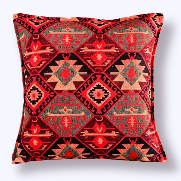 Kilim Decorative Cushion Cover | Moroccan Tapestry Cushion Cover (45x45cm Square)