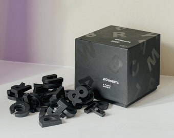 Strong Alphabet Magnets in Black (original packaging)