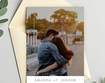 Wedding Invitation Template with Photo | Minimalist Wedding Invite | Editable Modern Wedding Invitation | Instant Digital Download