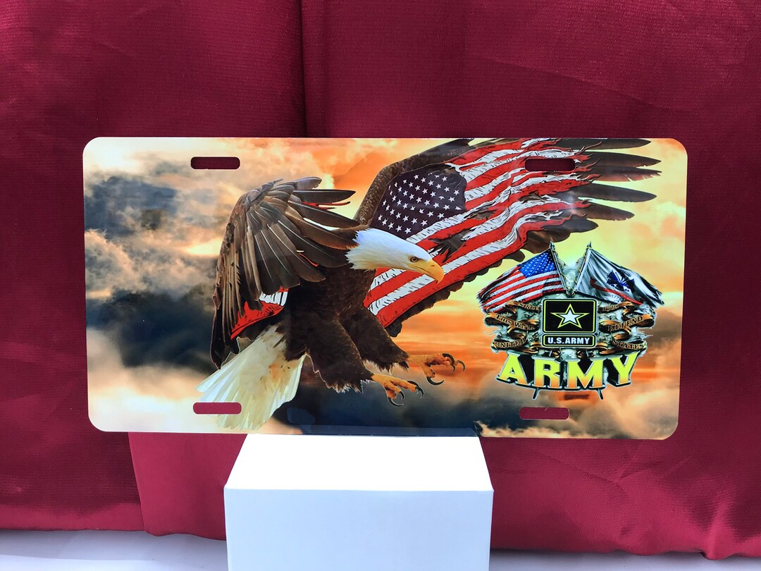 Bald Eagle License Plate Personalized Plate Military Etsy