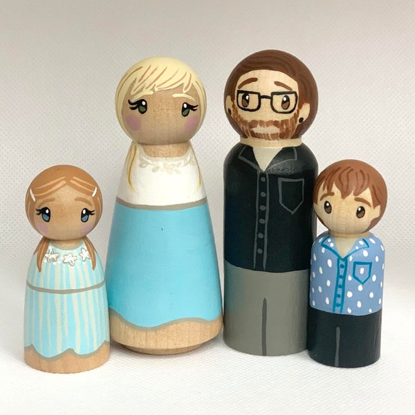 Custom Hand Painted Peg Dolls