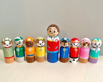 Pup Team Peg Dolls