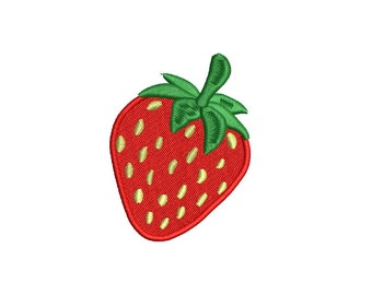 Strawberry Embroidery Design, Sweet Fruit Machine Embroidery File