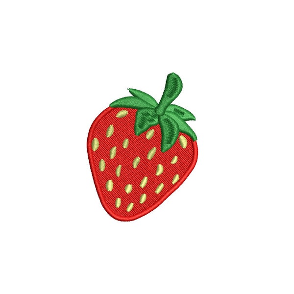 Strawberry Embroidery Design, Sweet Fruit Machine Embroidery File