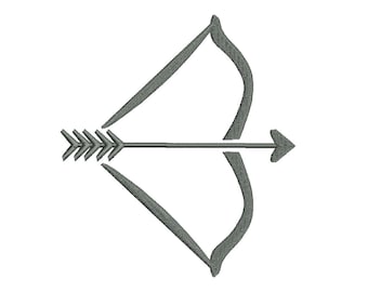 Bow and Arrow embroidery design. Archery embroidery design. Сrossbow embroidery. Machine embroidery design