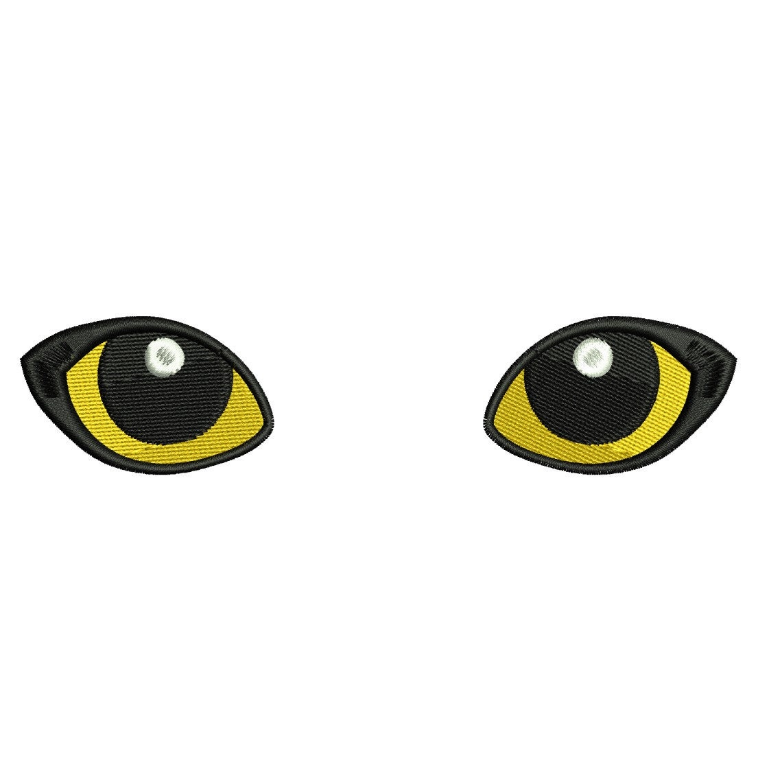 Cat eyes Embroidery Design. Machine Embroidery Design. Cat eyes Silhouette. Sleep mask. Cat eyes mini. Cat eyes Filled Stitches