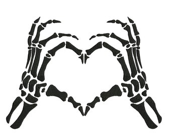Skelleton heart Embroidery Designs, Valentines day Embroidery Design, Holiday Machine Embroidery File