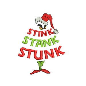 Stink Stank Stunk ricamo Design, disegni di ricamo di Natale rubati,
