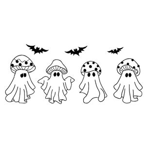 Ghost Embroidery Design, Halloween Embroidery, Magic Mushroom, Spooky Season Embroidery, Ghost, Funny Fall Machine Embroidery Design