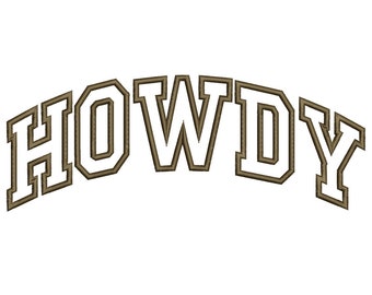 Howdy Embroidery Designs, Cowgirl Embroidery Design, Western Machine Embroidery File