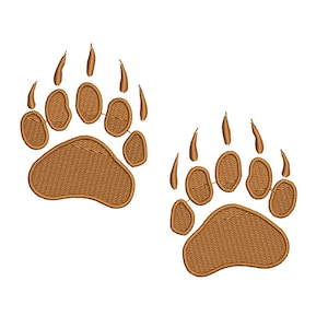 Paw bear embroidery design. Paw embroidery mini. Machine embroidery design. Paw bear silhouette. Animal design. Small paw