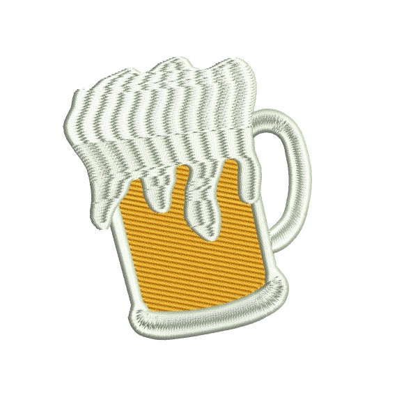 Beer Mug Embroidery Design. Beer Mug Silhouette Embroidery. Etsy