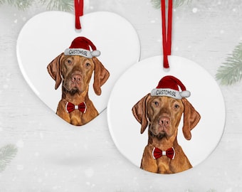 Personalised Vizsla Christmas Decoration Christmas Hanging Ornament Gift For Vizsla Owner Vizsla Lover