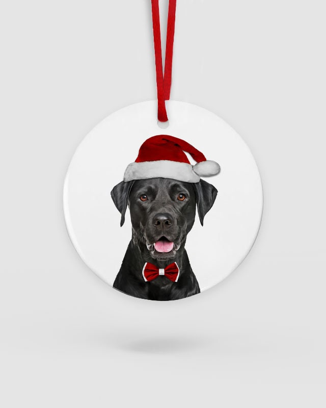 Black Lab Christmas Decoration 