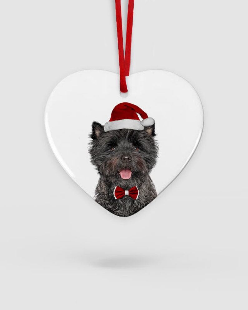 Personalised Cairn Terrier Christmas Decoration Christmas Hanging Ornament Gift For Cairn Terrier Owner Cairn Terrier Lover Heart