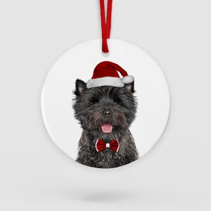 Personalised Cairn Terrier Christmas Decoration Christmas Hanging Ornament Gift For Cairn Terrier Owner Cairn Terrier Lover Circle