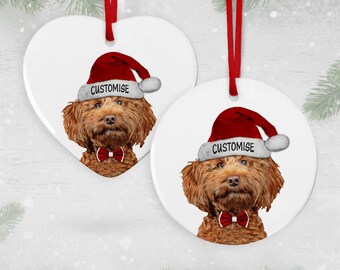 Personalised Cockapoo Christmas Decoration Christmas Hanging Ornament Gift For Cockapoo Owner Decoration for Cockerpoo Lover