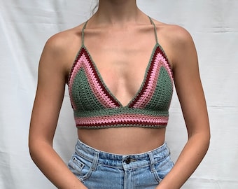 Crochet Crop Top / Haut fait main / Haut d'été / Haut Festival / Bralette