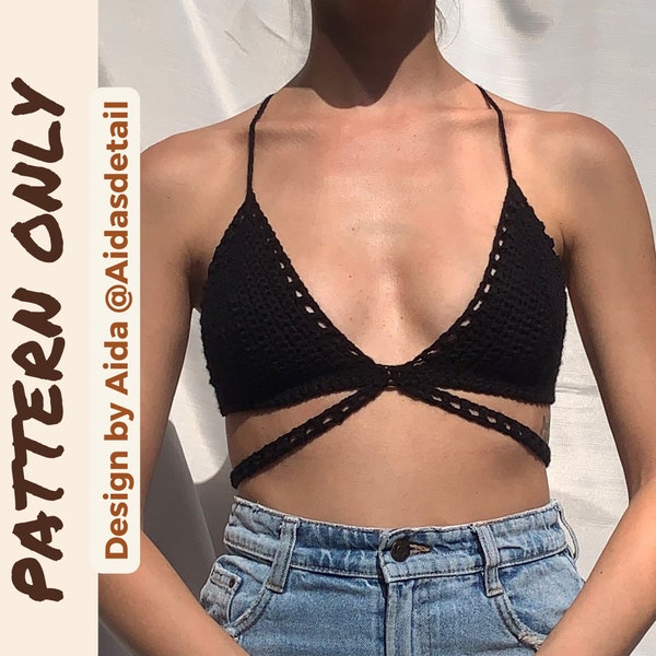 Crochet pattern PDF - Crochet top, crochet bralette - ENGLISH - beginner friendly